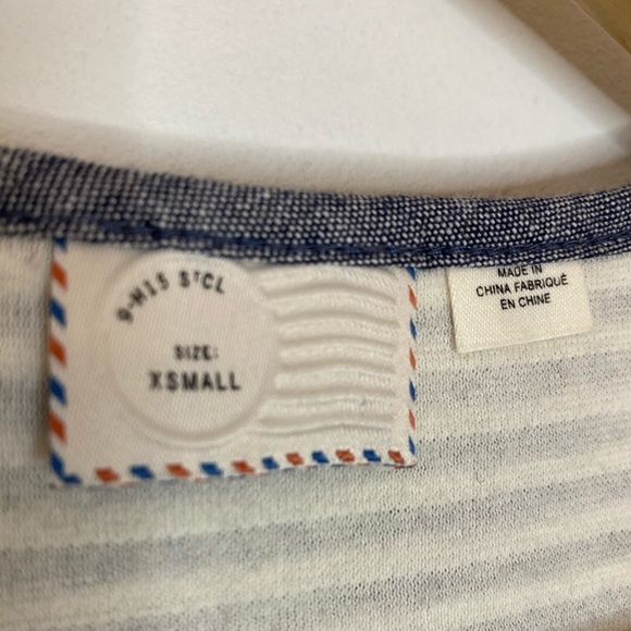 Anthropologie Postmark Striped Cotton Linen Henley Midi Tunic - Picture 3 of 11